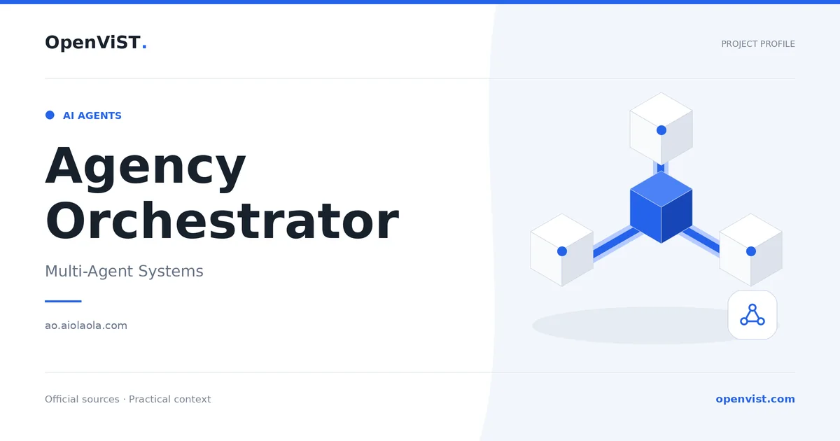 Agency Orchestrator — OpenViST project profile in Multi-Agent Systems.