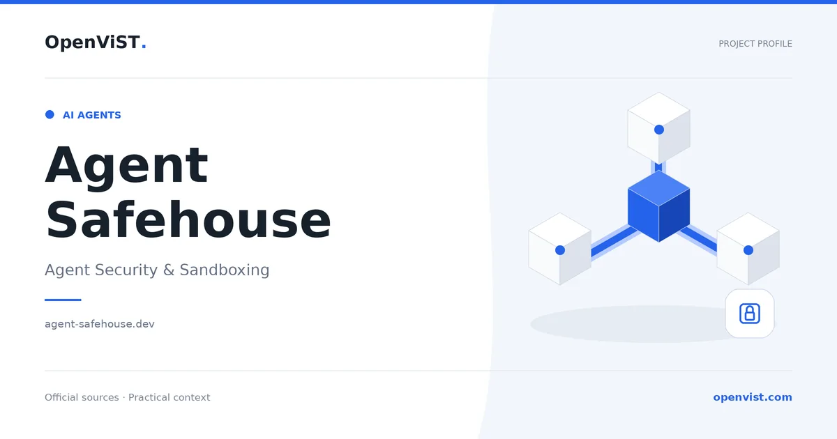 Agent Safehouse — OpenViST project profile in Agent Security & Sandboxing.