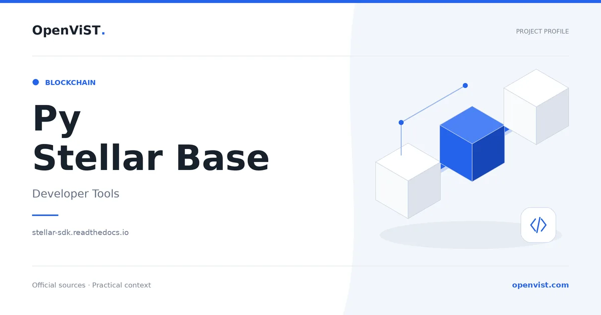 Py Stellar Base — OpenViST project profile in Developer Tools.