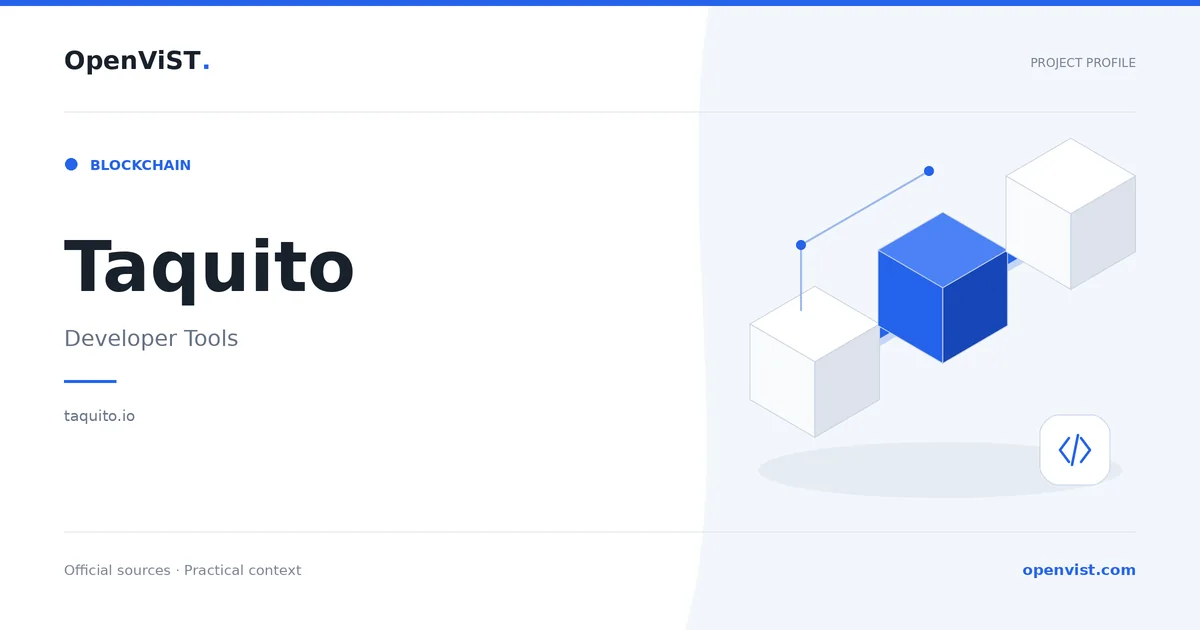 Taquito — OpenViST project profile in Developer Tools.