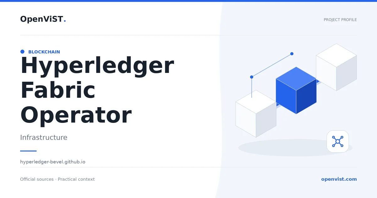 Hyperledger Fabric Operator — OpenViST project profile in Infrastructure.