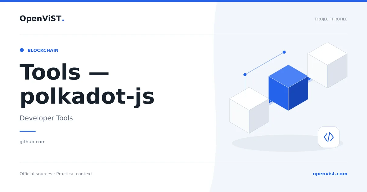 Tools — polkadot-js — OpenViST project profile in Developer Tools.