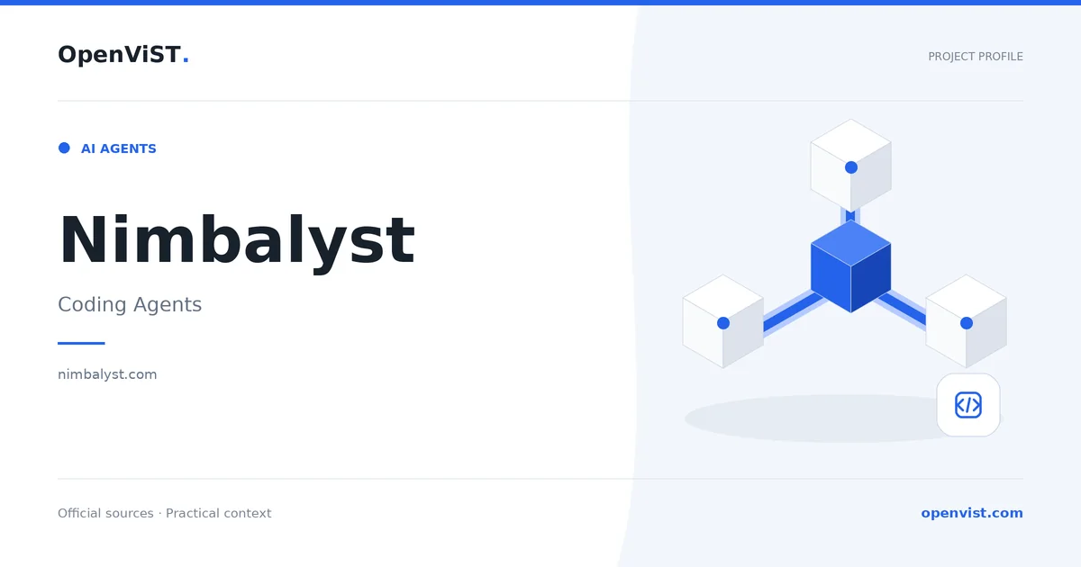 Nimbalyst — OpenViST project profile in Coding Agents.
