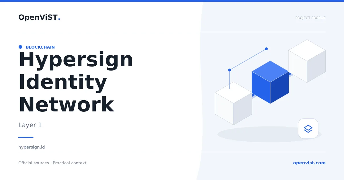 Hypersign Identity Network — OpenViST project profile in Layer 1.