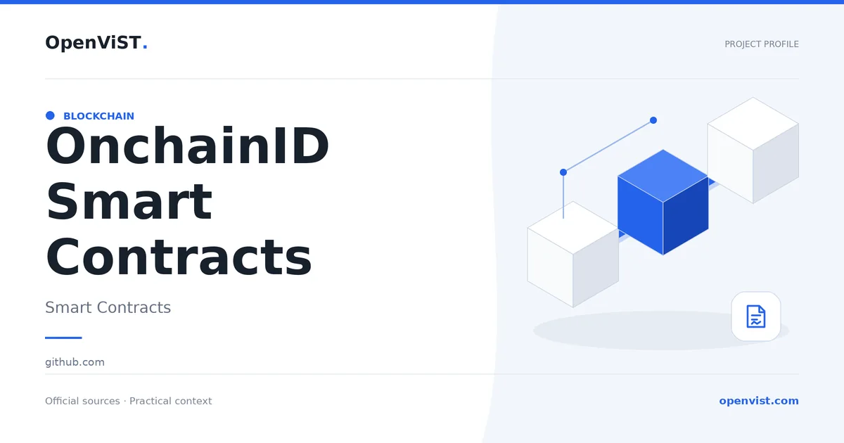 OnchainID Smart Contracts — OpenViST project profile in Smart Contracts.