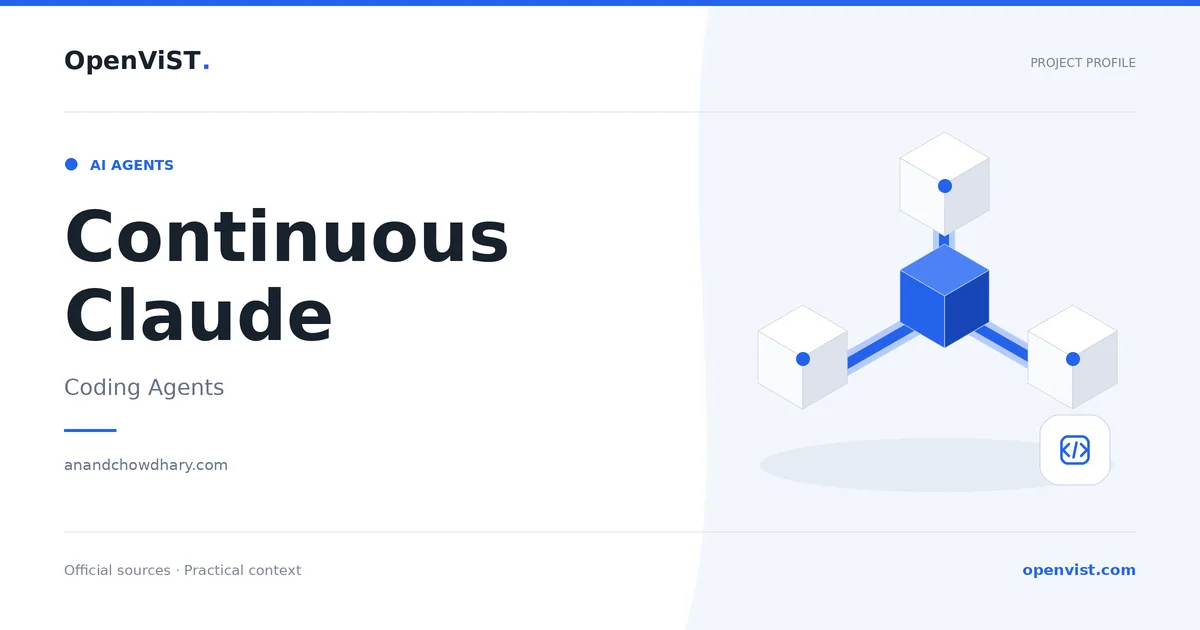 Continuous Claude — OpenViST project profile in Coding Agents.