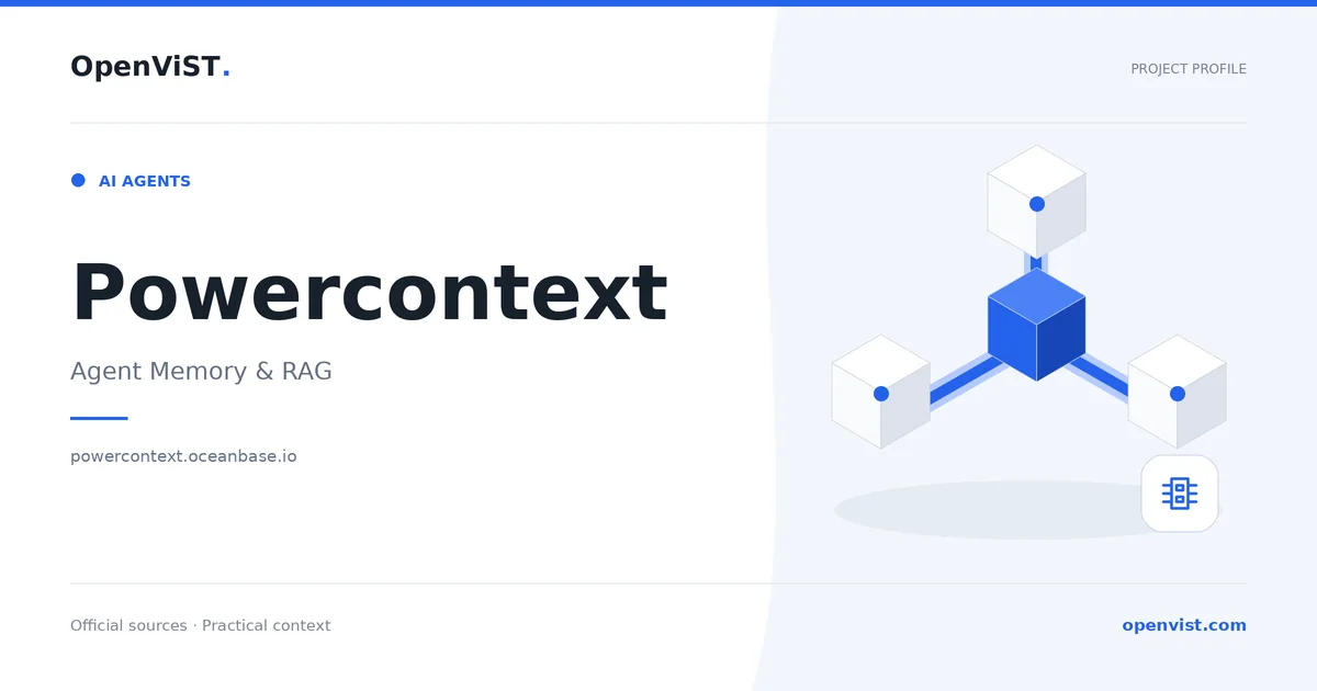 Powercontext — OpenViST project profile in Agent Memory & RAG.