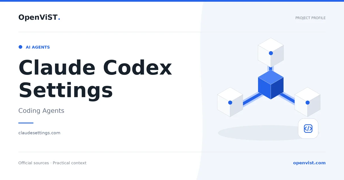 Claude Codex Settings — OpenViST project profile in Coding Agents.