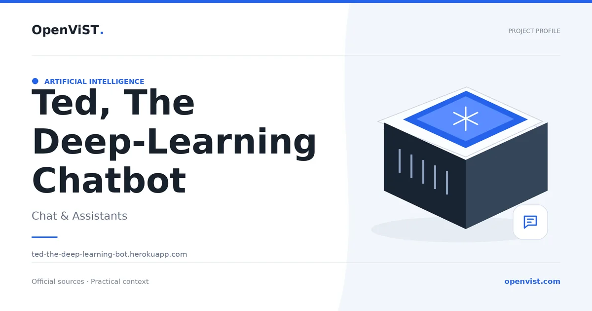 Ted, The Deep-Learning Chatbot — OpenViST project profile in Chat & Assistants.