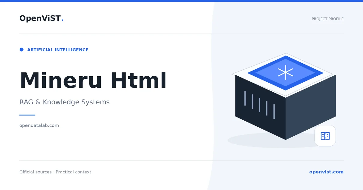 Mineru Html — OpenViST project profile in RAG & Knowledge Systems.