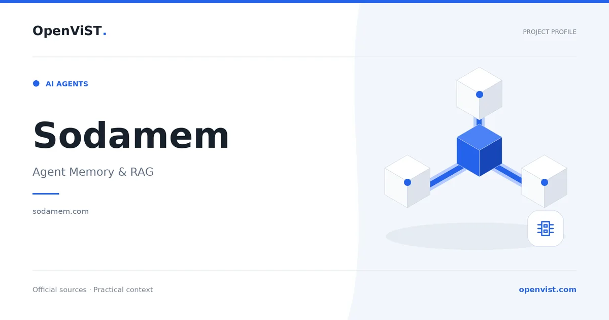 Sodamem — OpenViST project profile in Agent Memory & RAG.