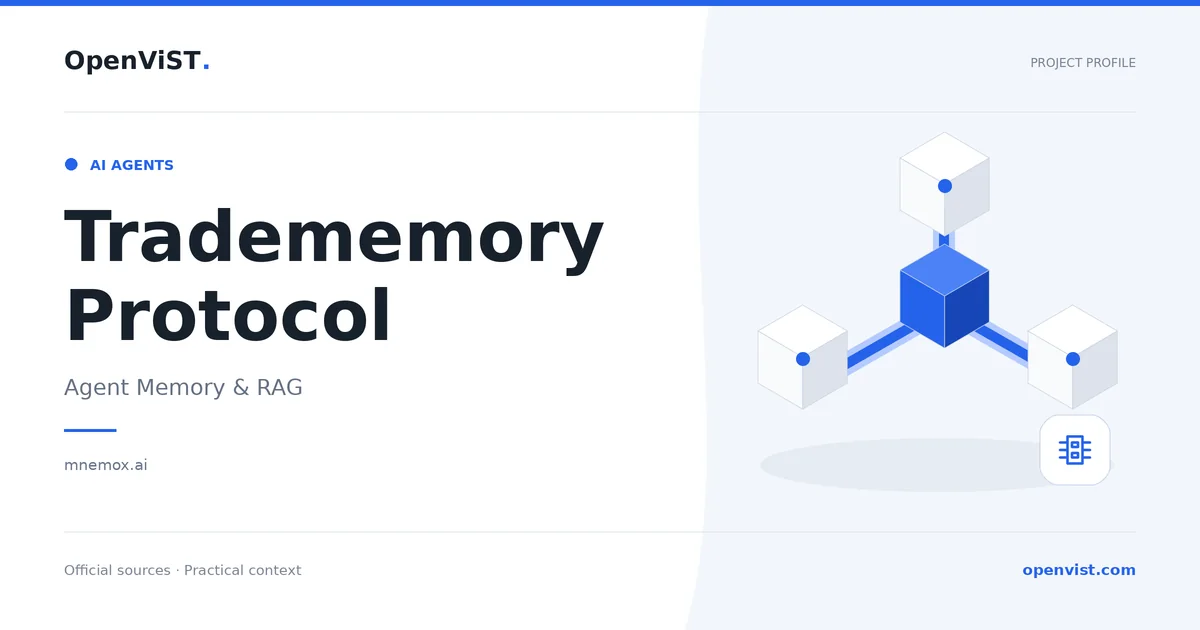 Tradememory Protocol — OpenViST project profile in Agent Memory & RAG.