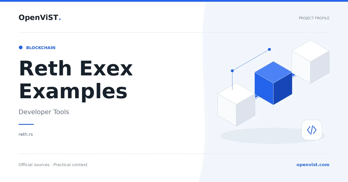 Reth Exex Examples — OpenViST project profile in Developer Tools.