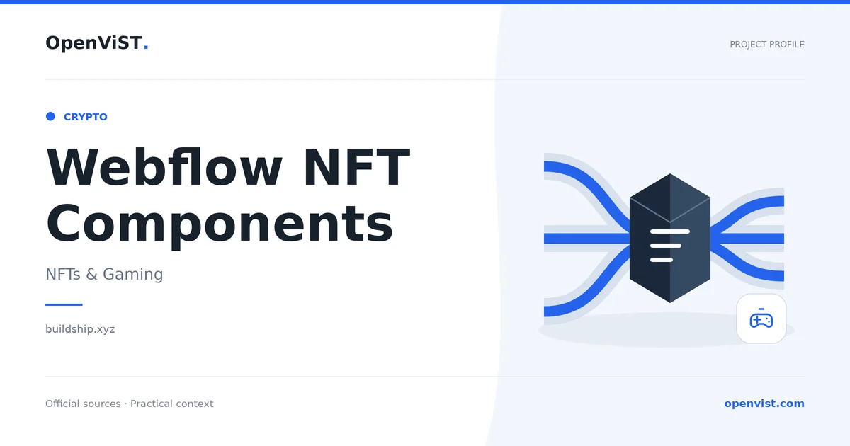 Webflow NFT Components — OpenViST project profile in NFTs & Gaming.