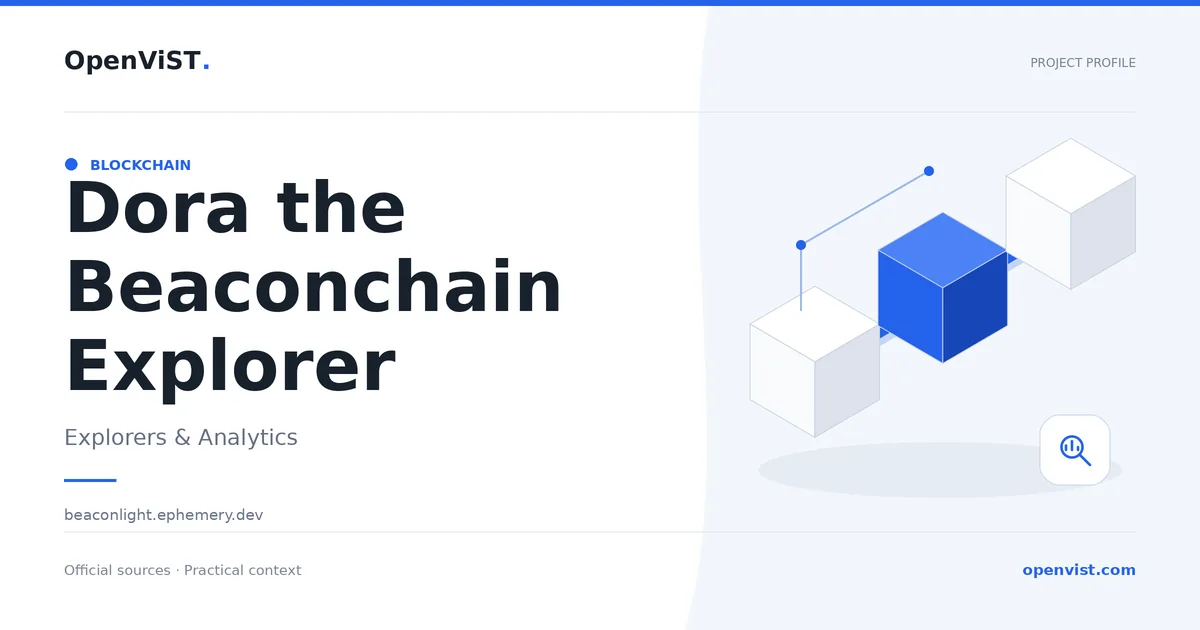 Dora the Beaconchain Explorer — OpenViST project profile in Explorers & Analytics.