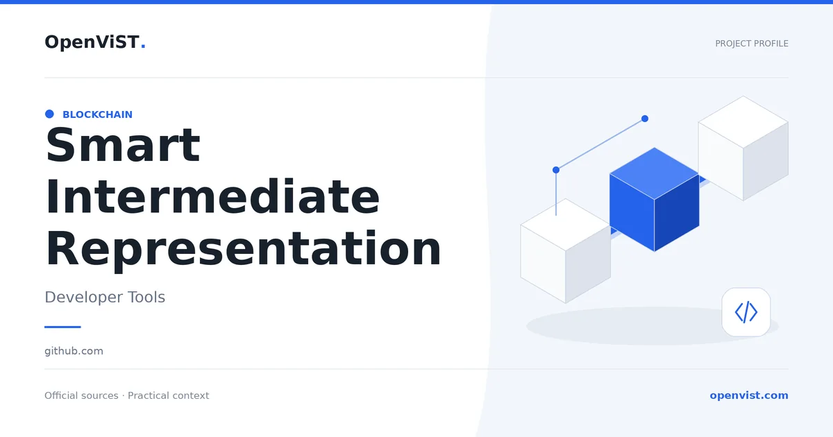 Smart Intermediate Representation — OpenViST project profile in Developer Tools.