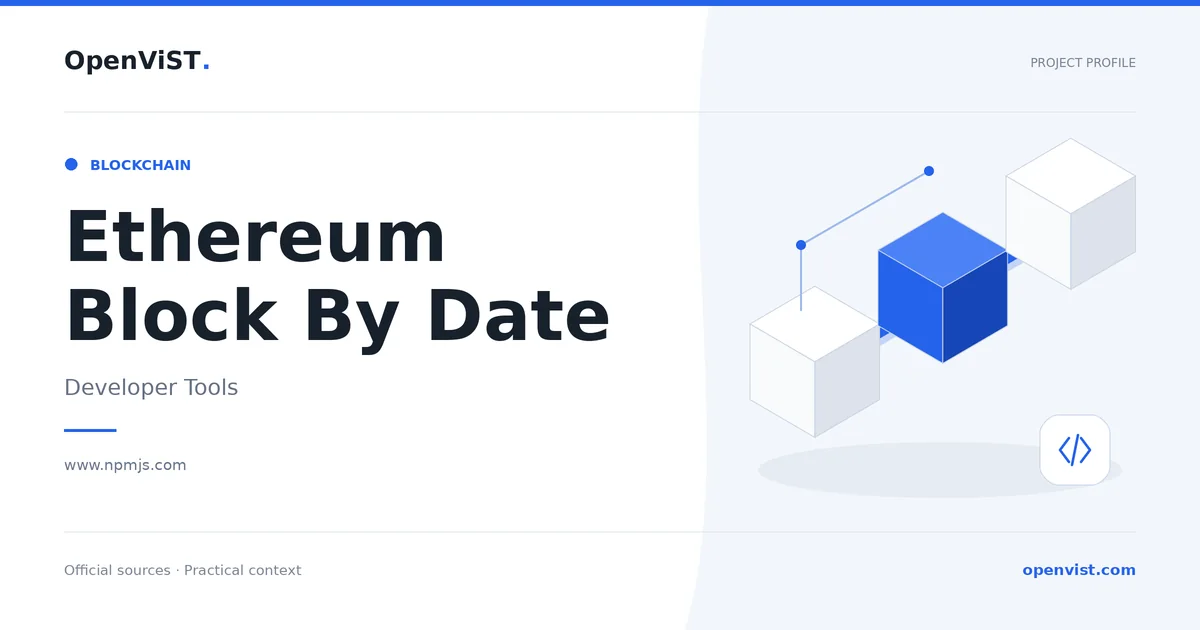 Ethereum Block By Date — OpenViST project profile in Developer Tools.