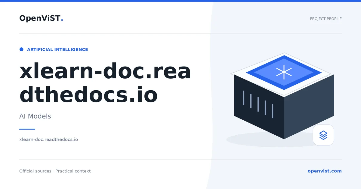 xlearn-doc.readthedocs.io — OpenViST project profile in AI Models.
