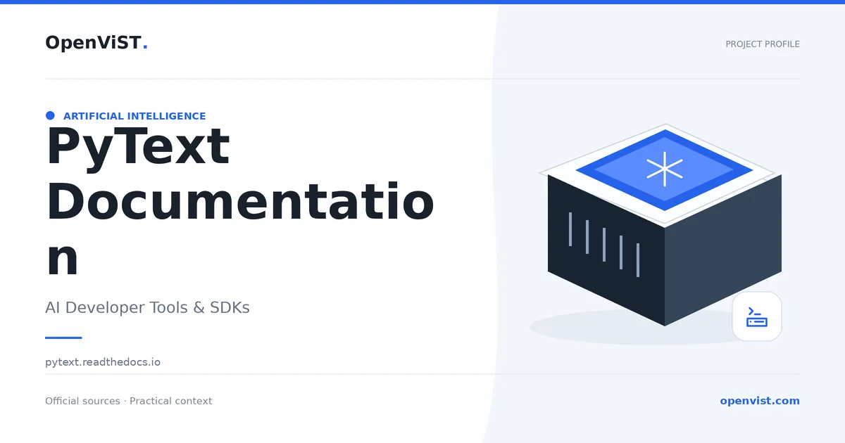 PyText Documentation — OpenViST project profile in AI Developer Tools & SDKs.