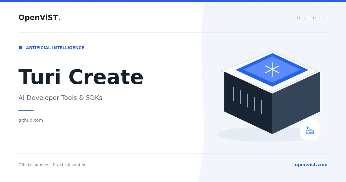 Turi Create — OpenViST project profile in AI Developer Tools & SDKs.