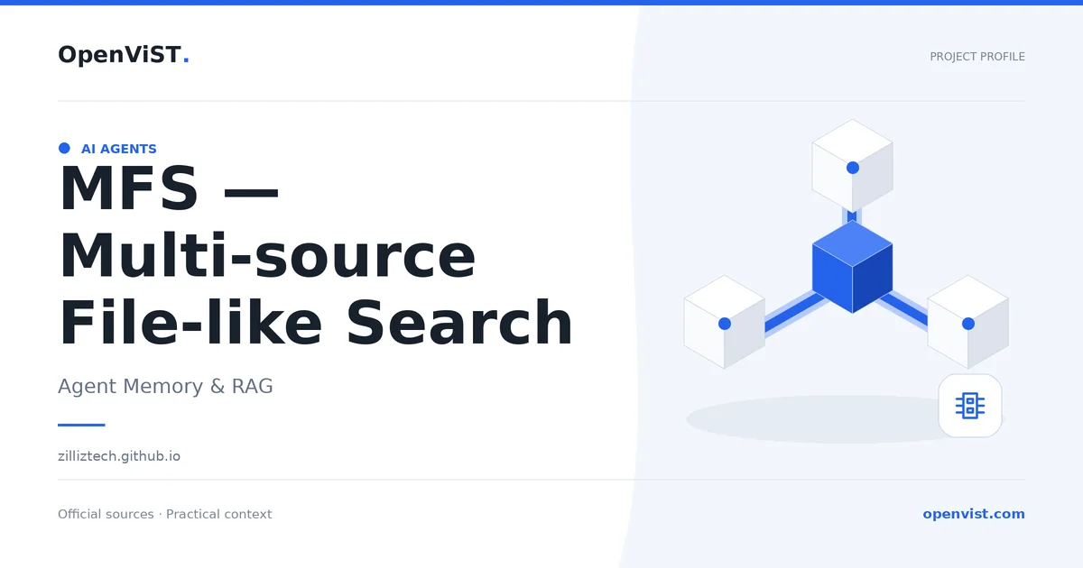 MFS — Multi-source File-like Search — OpenViST project profile in Agent Memory & RAG.