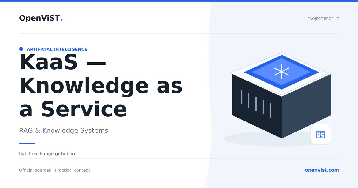 KaaS — Knowledge as a Service — OpenViST project profile in RAG & Knowledge Systems.
