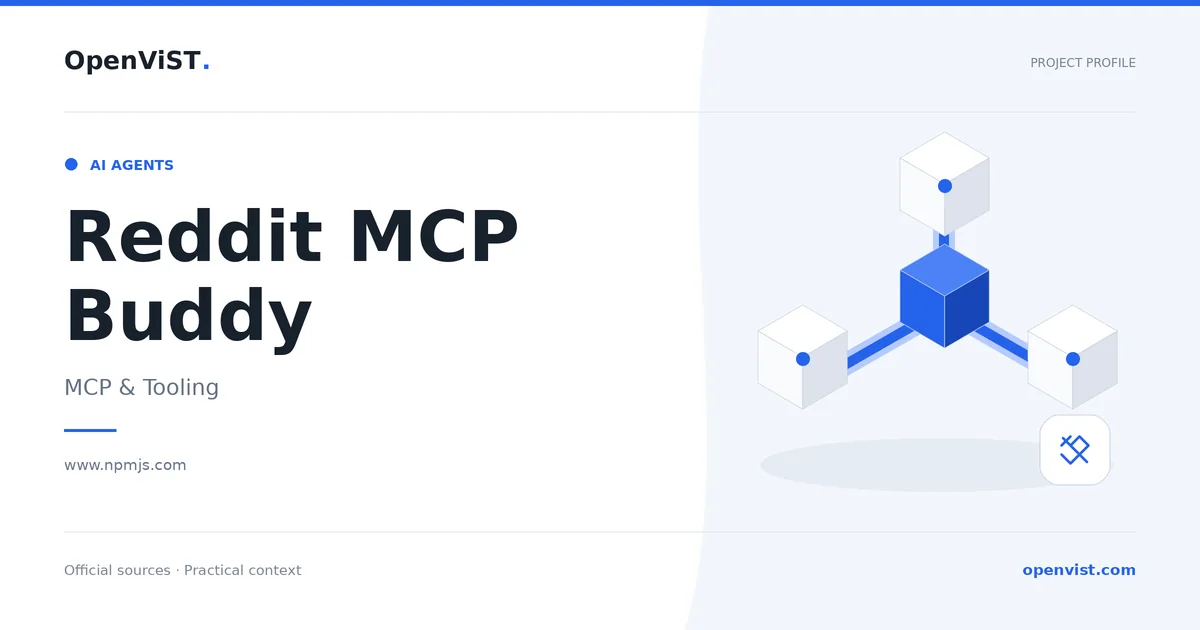 Reddit MCP Buddy — OpenViST project profile in MCP & Tooling.