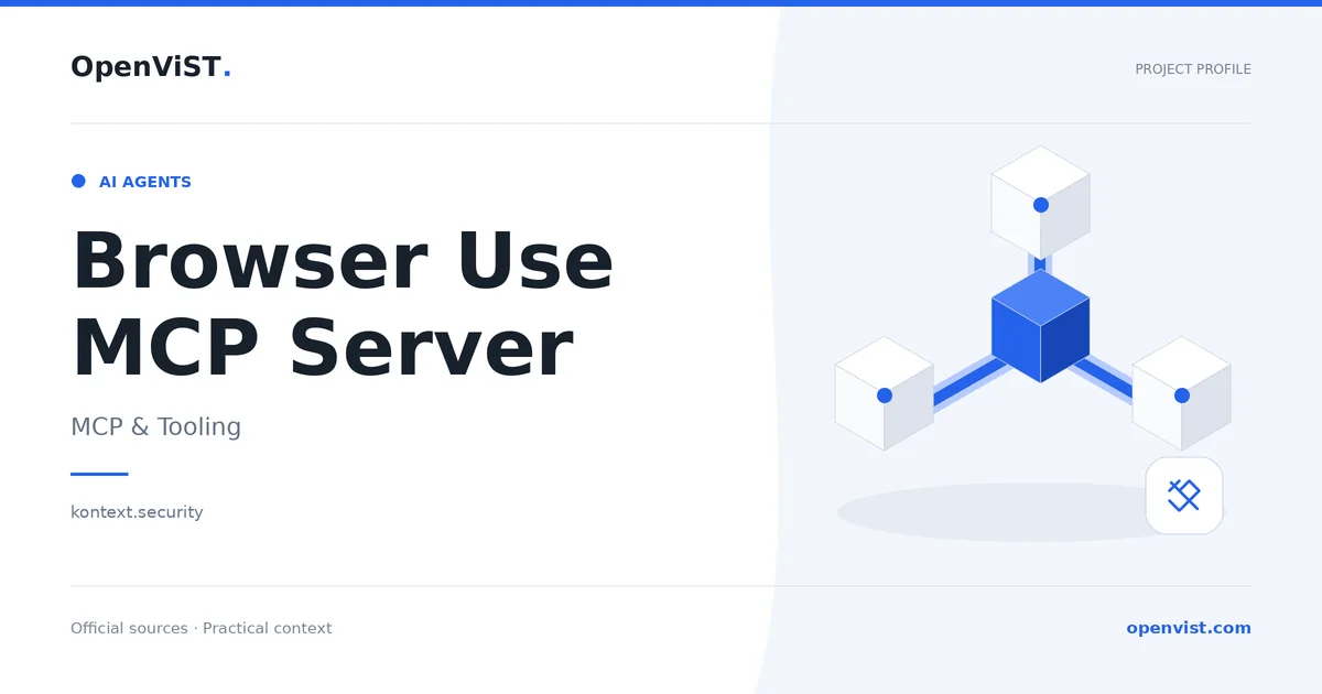 Browser Use MCP Server — OpenViST project profile in MCP & Tooling.