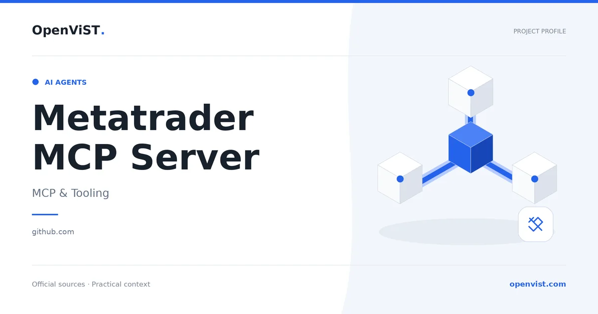 Metatrader MCP Server — OpenViST project profile in MCP & Tooling.