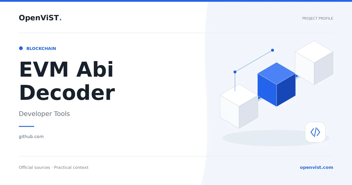 EVM Abi Decoder — OpenViST project profile in Developer Tools.