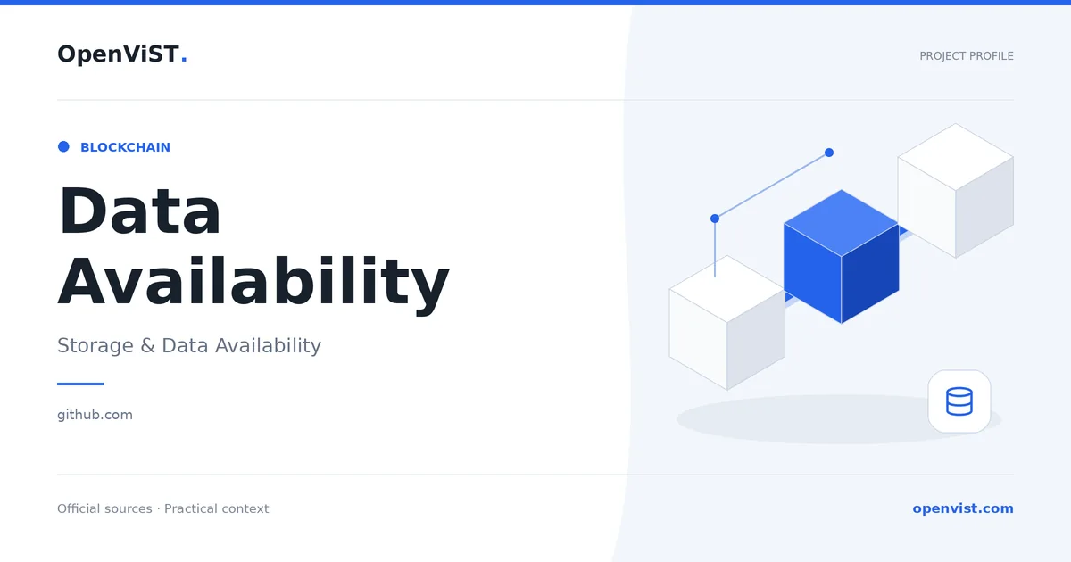 Data Availability — OpenViST project profile in Storage & Data Availability.