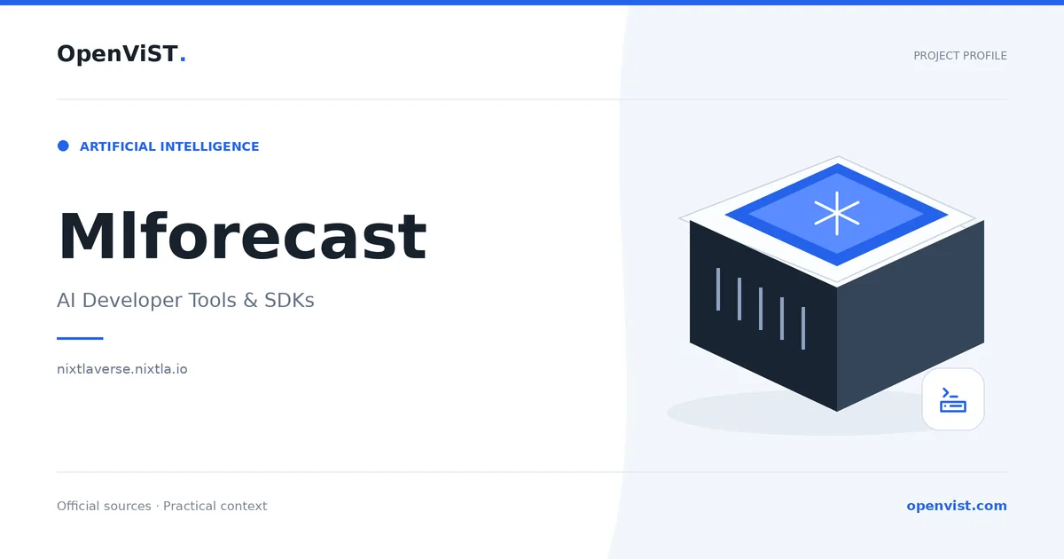 Mlforecast — OpenViST project profile in AI Developer Tools & SDKs.