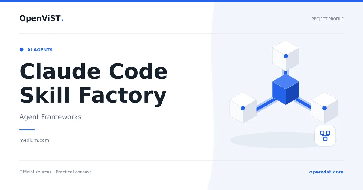Claude Code Skill Factory — OpenViST project profile in Agent Frameworks.