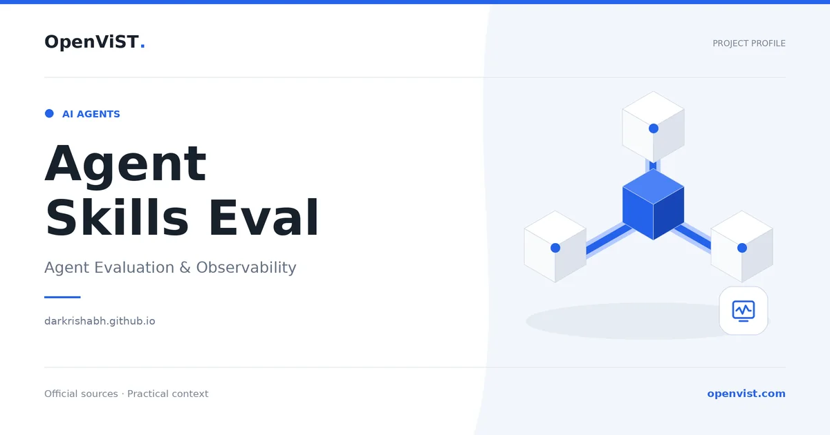 Agent Skills Eval — OpenViST project profile in Agent Evaluation & Observability.
