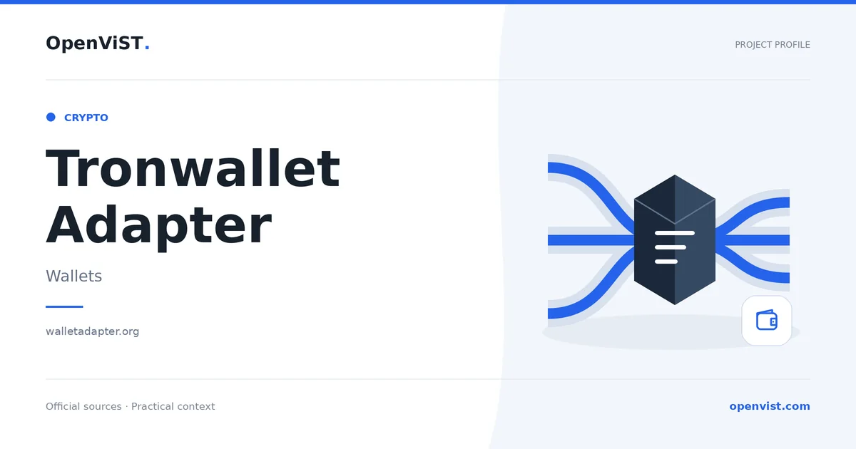 Tronwallet Adapter — OpenViST project profile in Wallets.