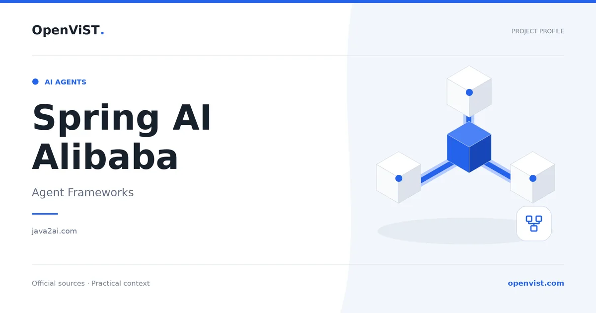Spring AI Alibaba — OpenViST project profile in Agent Frameworks.