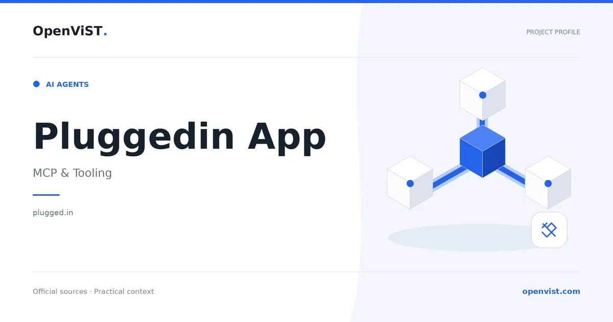 Pluggedin App — OpenViST project profile in MCP & Tooling.