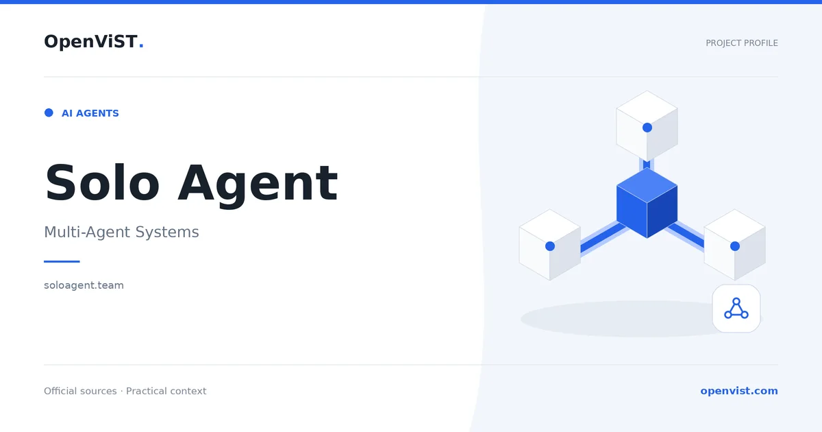 Solo Agent — OpenViST project profile in Multi-Agent Systems.