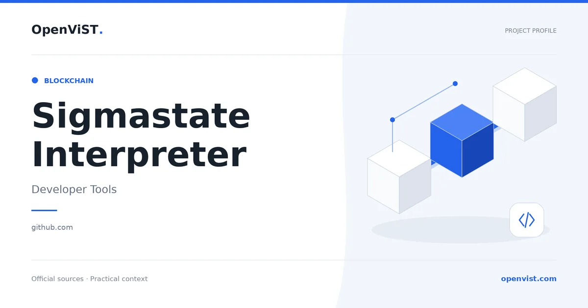 Sigmastate Interpreter — OpenViST project profile in Developer Tools.