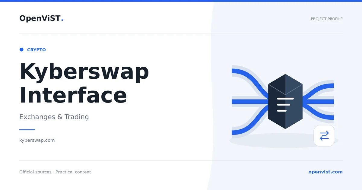 Kyberswap Interface — OpenViST project profile in Exchanges & Trading.