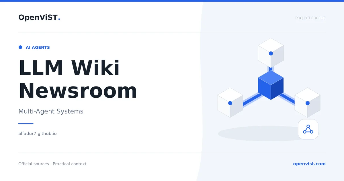 LLM Wiki Newsroom — OpenViST project profile in Multi-Agent Systems.