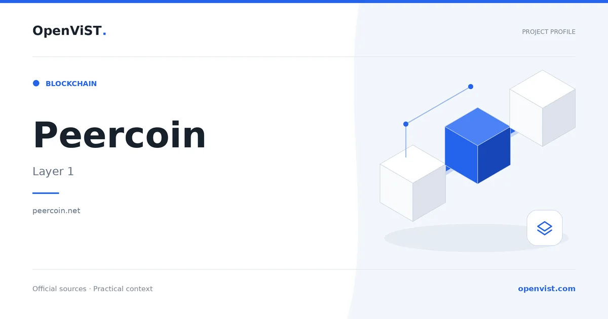 Peercoin — OpenViST project profile in Layer 1.