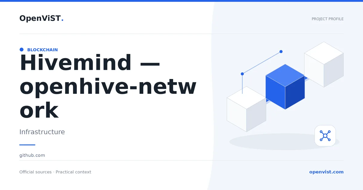Hivemind — openhive-network — OpenViST project profile in Infrastructure.