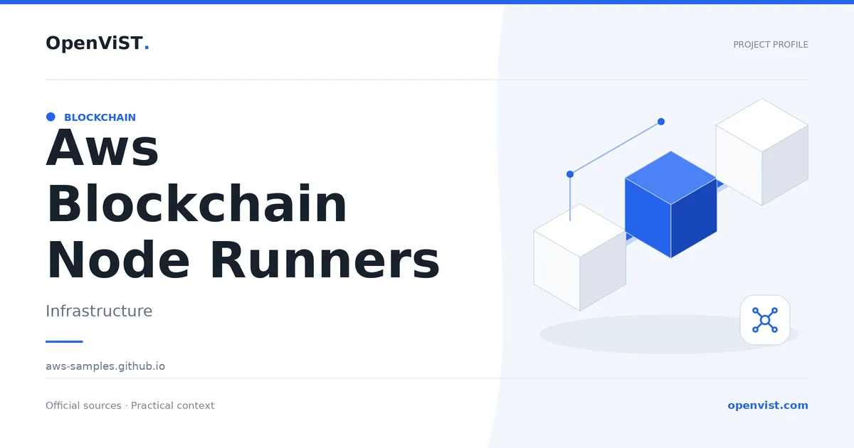 Aws Blockchain Node Runners — OpenViST project profile in Infrastructure.