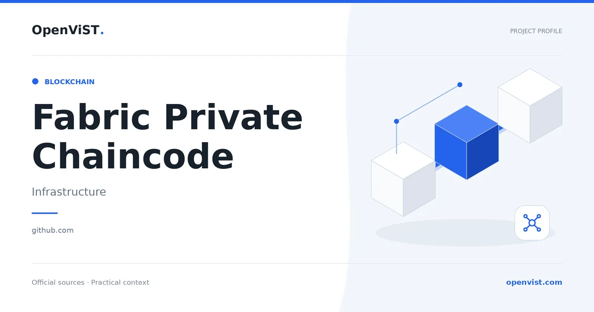 Fabric Private Chaincode — OpenViST project profile in Infrastructure.
