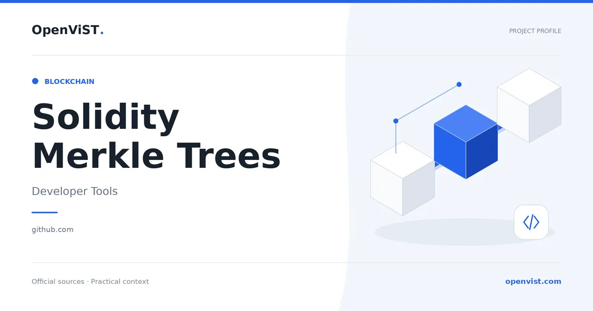 Solidity Merkle Trees — OpenViST project profile in Developer Tools.