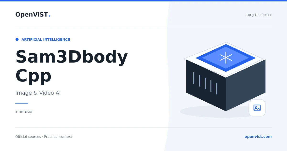 Sam3Dbody Cpp — OpenViST project profile in Image & Video AI.