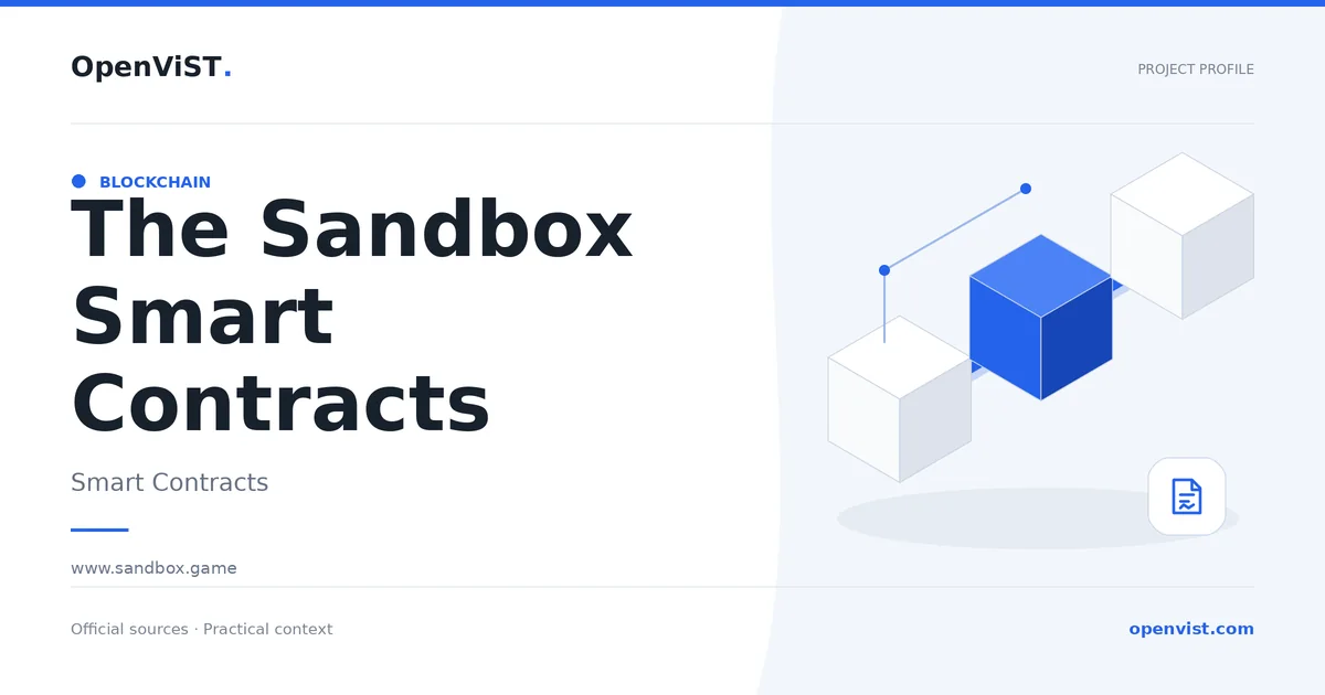 The Sandbox Smart Contracts — OpenViST project profile in Smart Contracts.
