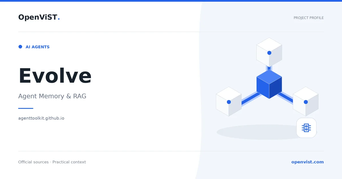Evolve — OpenViST project profile in Agent Memory & RAG.