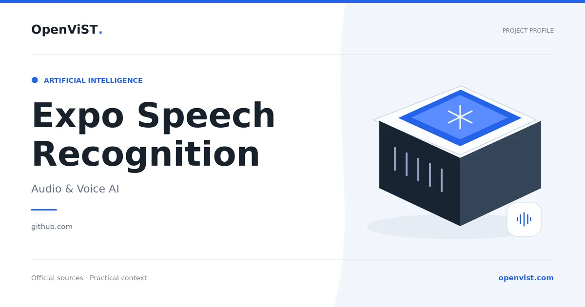 Expo Speech Recognition — OpenViST project profile in Audio & Voice AI.